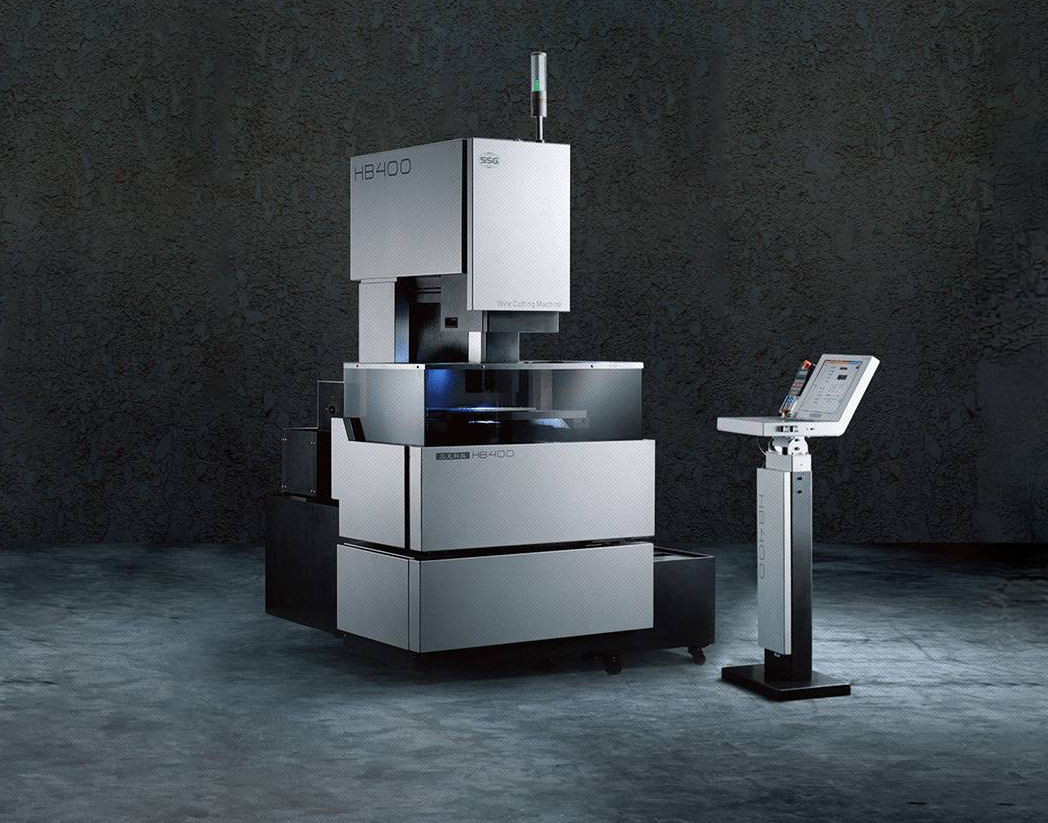 CNC wire EDM machine in industrial environment