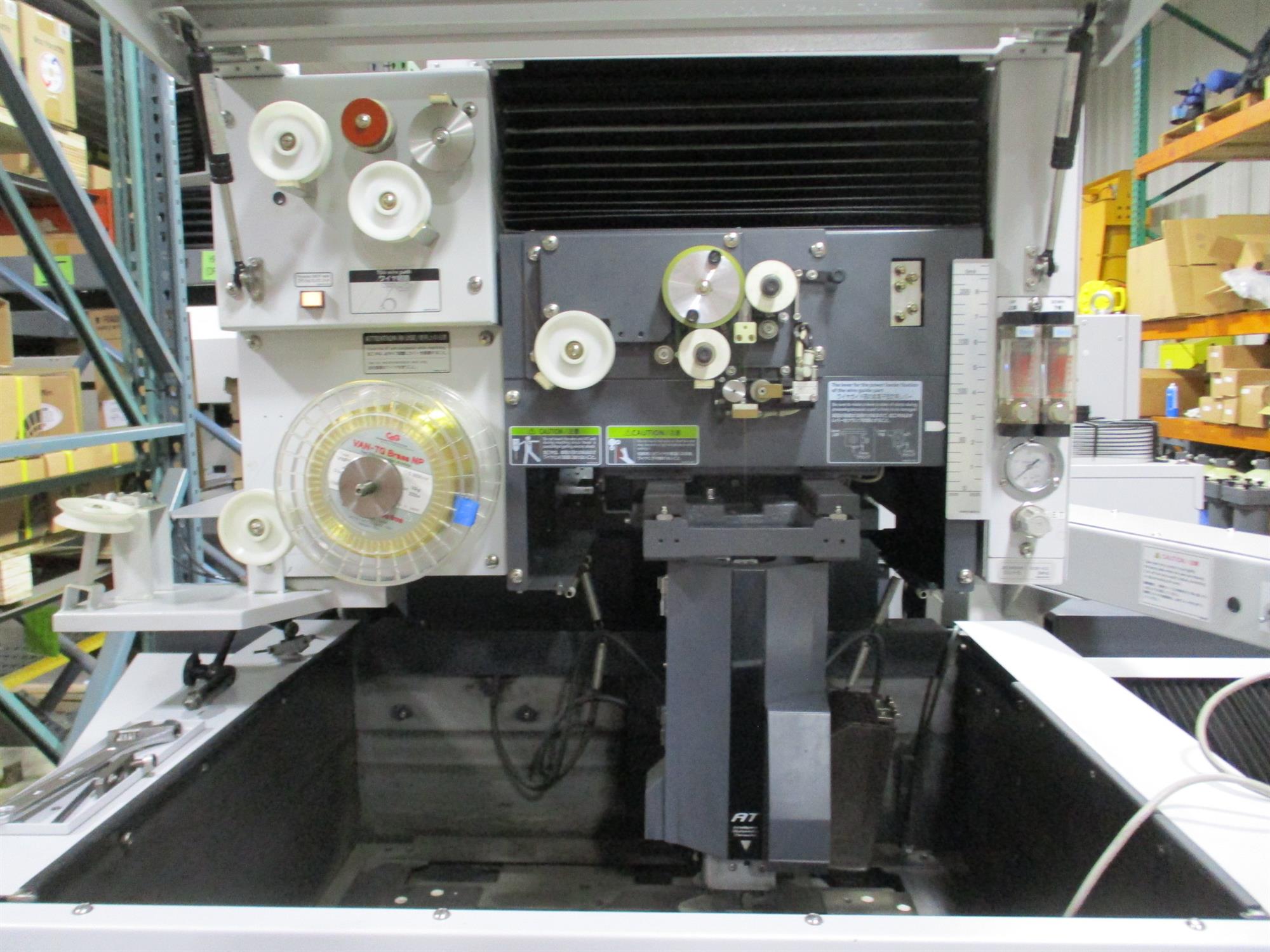 inside of the Mitsubishi MC1200S MED+PRO3 CNC Wire EDM