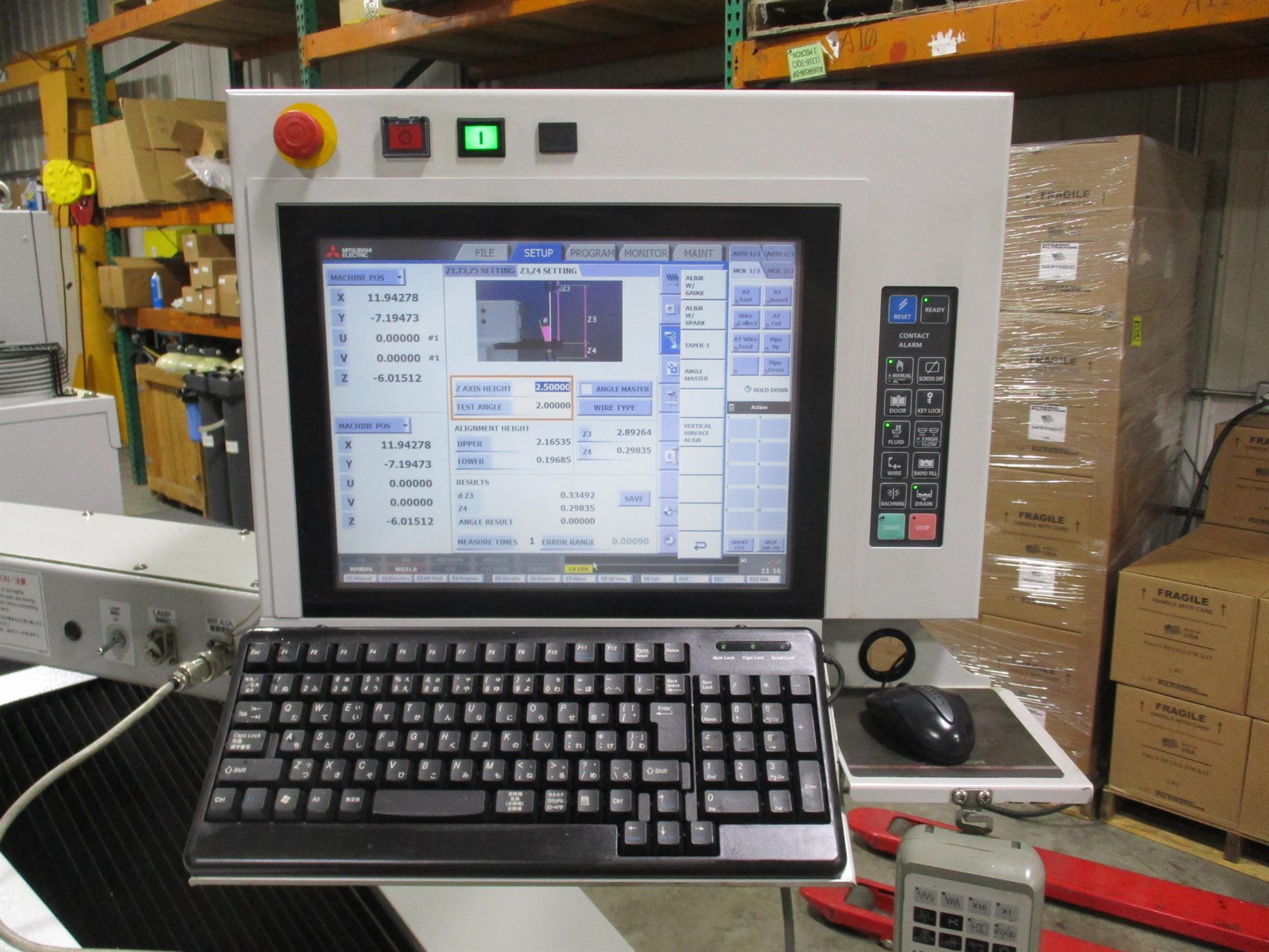 user control panel for the Mitsubishi MC1200S MED+PRO3 CNC Wire EDM